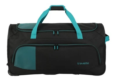 travelite Basics Fresh Wheeled Duffle L Reisetasche Black / Petrol schwarz Neu - Bild 1 von 4