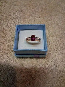 Size 5 18K Vermeil ROSE Gold Over Sterling Silver Ring Lab-grown Bixbite (1089) - Picture 1 of 13