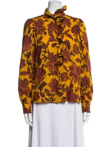 Blusa Sezane Floral Manga Larga Algodón Talla 36 Deberes Pagados (EE. UU.) - Imagen 1 de 10