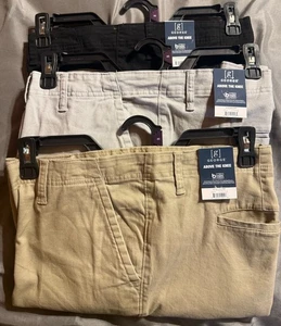 3 George Above the Knee 9" Stretch Shorts, Mens Sz 46 Black, Silver,& Stone NWT - Picture 1 of 10