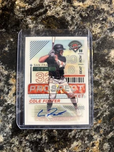2024 Panini Prospect Edition - Silver Signature Cole Foster #94 (AU/RC) - Picture 1 of 2
