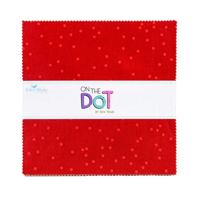 Riley Blake Designs  10-17030-42 On the Dot precut 10 Inch Stacker by Sew Yeah Q - Image 1 of 2