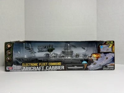 Motor Max Battle Zone 18” Electronic Fleet Command Aircraft Carrier #76789 RARO Foto 1 de 4