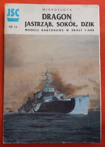 Modellbaubogen JSC 13, Light Cruiser DRAGON U-boats JASTRZAB,SOKOL,DZIK in 1:400 - Picture 1 of 9