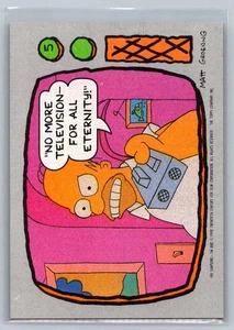 1990 Topps Los Simpson #5 No más televisión--¡por toda la eternidad! - Imagen 1 de 2