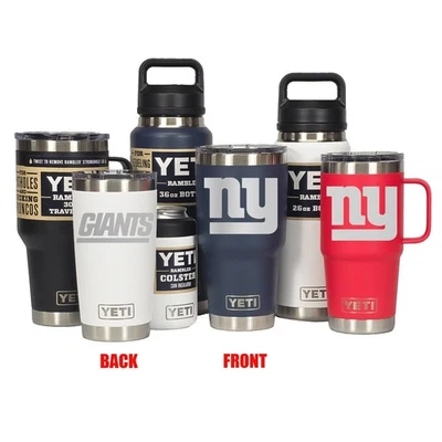 New York Giants YETI Laser Engraved Tumblers, Mugs, Can Colsters and Bottles - Image 1 of 2