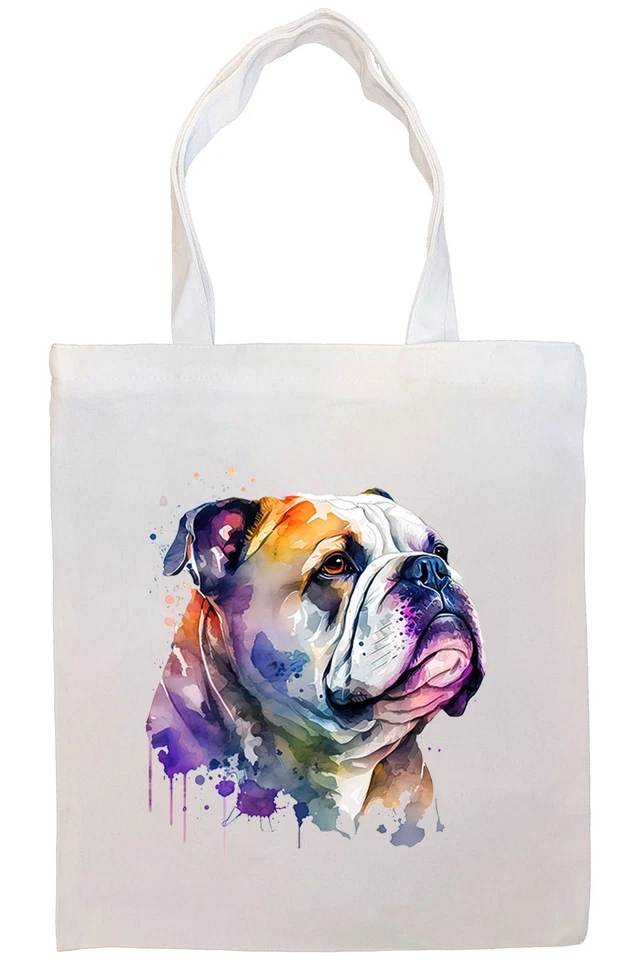 Bulldog Canvas Tote Bag Style4 - Image 1 of 1