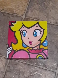 Super Mario princess peach size 6x6 Rare Find Open Box Supermario Rare Pink - Picture 1 of 5