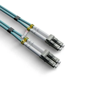 Cable de conexión de fibra óptica OM4 LC-LC plomo de red multimodo UPC 50/125 μm dúplex - Imagen 1 de 5