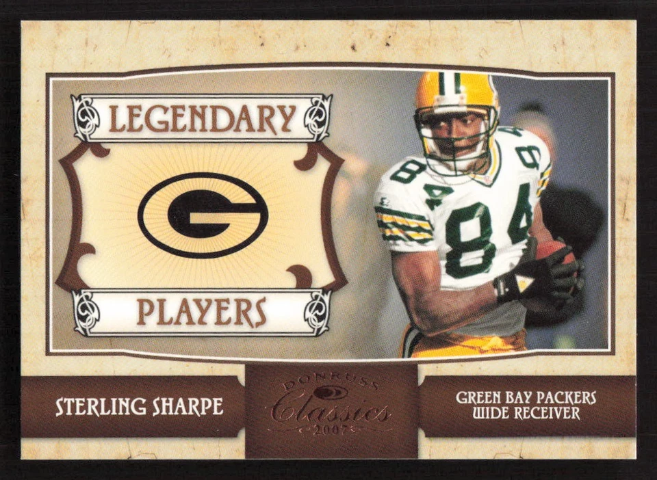 2007 Donruss Classics Sterling Sharpe Legendary Players Bronze #/1000 #LP-19 - Image 1 of 2