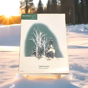 1998 Department 56 Village Accessories 'Bears in the Birch' #52743 With Box - Picture 1 of 7