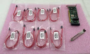 AMCC 3WARE 9550SX-8LP Low Profile 8-port SATA RAID Controller w/ 8x SATA cables - Picture 1 of 4