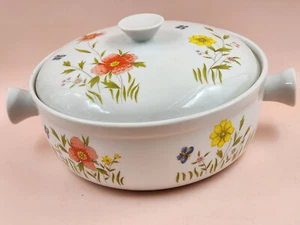Cazuela cubierta Country Flower Fine Seyei China 1 Qt horno a mesa utensilios de cocina - Imagen 1 de 10