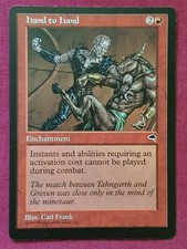 Magic The Gathering TEMPEST HAND TO HAND single red card MTG