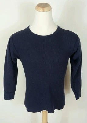 Vtg JE Morgan Long John Thermal Undershirt Large Blue 50/50 Underwear  - Image 1 of 4