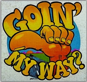 Original Vintage 1973 Goin’ My Way? Thumbs Up Iron On Transfer DAYGLO - Bild 1 von 1