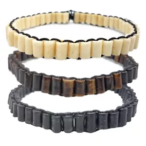 Fashion Jewelry Bone Choker Necklace Native American Style Bone Bead Slim - Picture 1 of 8