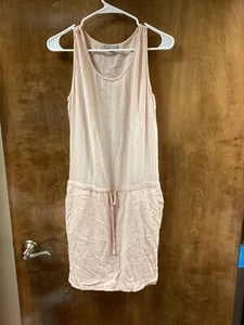 Women "James Perse" light peach, sleeveless drawstring sheath dress. Size 4 P.O. - Bild 1 von 2