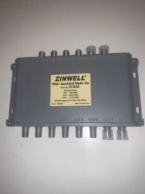 Zinwell Wide-Band 6x8 Multi-Sw Multi Switch WB68 for Ka/Ku Bands DirecTV Dish - Image 1 of 4