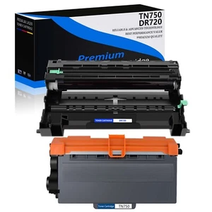 1PK TN750 Toner Cartridge +1PK DR720 Drum for Brother MFC-8510DN 8710DW 8110DN - Picture 1 of 24