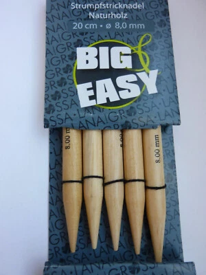 Lana Grossa 8 mm Nadelspiel Holz 20 cm Länge Mütze Socken Ärmel stricknadel Rund - Bild 1 von 4