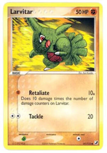 Pokemon - Larvitar - 61/115 - Common - EX Unseen Forces - NM - Image 1 of 1