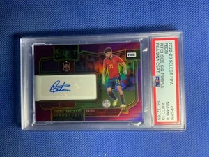 2022-23 Panini Select FIFA Pedri Pitchside Auto Purple 3/20 Psa 8/10 POP. 1 - Bild 1 von 2