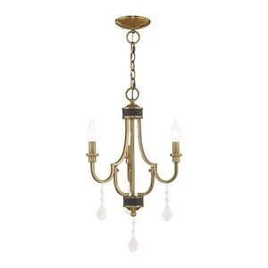 Livex Lighting 41273-01 Glendale - Mini-Kronleuchter mit drei Lichtern, Antik Messing... - Bild 1 von 9