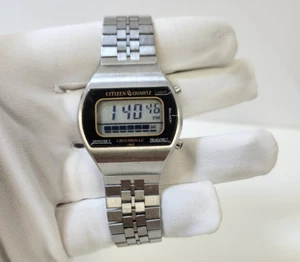Vintage Citizen Quartz Crystron LC Digital Watch 096576 - Picture 1 of 21
