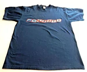 "AMERICA", Camiseta Hombre, Athletech, Azul Marino, XL Usada - Imagen 1 de 6