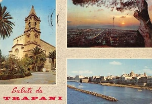 A4919) SALUTI DA TRAPANI VEDUTINE VIAGGIATA  - Imagen 1 de 2