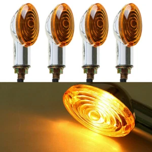 4x Motorcycle LED Turn Signal Indicators Blinke Lights For Honda Harley Ducati - Picture 1 of 12