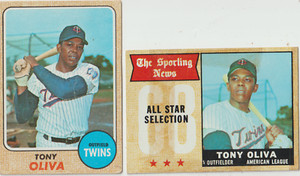 TONY OLIVA; 1968 Topps Baseball Card # 30