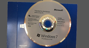 Microsoft Windows 7 Pro SP1 DVD officiel 64 bit langue anglaise