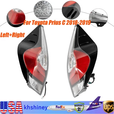 For 2018-2019 Toyota Prius C Tail Lights Brake Lamp Halogen Pair Left+Right Side — 第 1/4 张图片