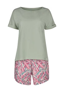 Skiny Damen Pyjama kurz Every Night Baumwollmix Shadow Print 36 38 40 42 44 NEU - Bild 1 von 7