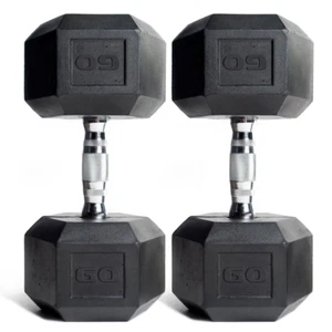 CAP Barbell Rubber-Coated Hex Dumbbells, Set of 2 - Picture 1 of 37