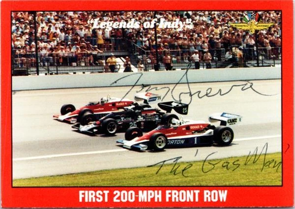 Tom Sneva signed NASCAR Card Auto Racing, SC 1992 Legends of Indy #84 "Gas Man" - Image 1 of 1