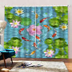 Lucky Nice Charm Water Whirl Flower Printing 3D Blockout Curtains Fabric Window