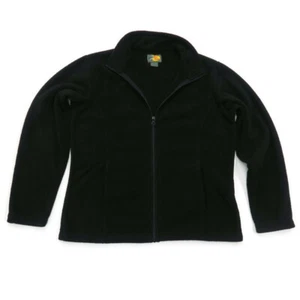 Bass Pro Shops Womens Large Black Fleece Full Zip Sweater Jacket 100% Polyester - Picture 1 of 12