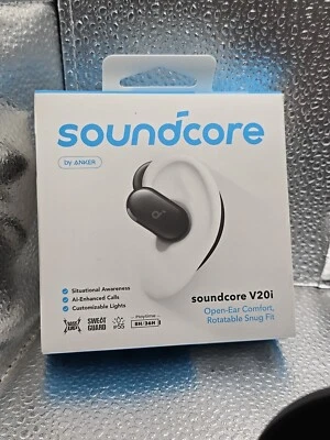 Soundcore By Anker V20i Open-Ear Confort Rotatable Snug Fit Wireless Earbuds