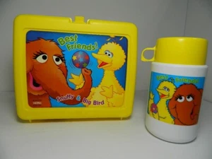 Sesame Street Lunch Box with Thermos Snuffy & Big Bird  Best Friends Vintage - Picture 1 of 8