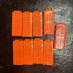 Lot Of 9 Nerf N-Strike Elite 12 Round Dart Clip Ammo Magazine Cartridges DARTS - Picture 1 of 4