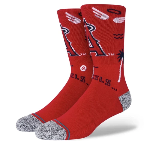 Stance MLB Los Angeles Angels Landmark Crew Height Socks Men's Size Large 9-13 Cover