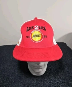 Cappello Berretto Back 2 Back Houston Rockets '94-'95 Champs Whataburger Snapback Meshback - Foto 1 di 5