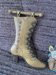 Burwood VTG 1970’s Wall Plaque 1008 Farm Cow Boot Pig Chicken Barn Fall See Pics - Picture 1 of 8