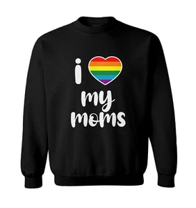 I Heart My Moms - Mother's Day Mommy Pride Love LGBTQ Toddler Crewneck Sweater - Picture 1 of 8