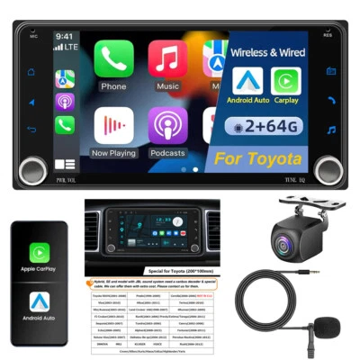 For 2012-2019 TOYOTA YARIS 7" Android Auto Carplay Car Stereo Radio GPS Navi 64G - Image 1 of 4