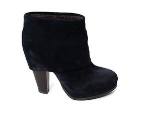 ASH Navy Blue Suede Ankle Booties Heels, SIZE EU 36/ UK 3.5/ US 6 - Picture 1 of 8