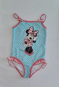 Girls Tu Disney Minnie Mouse Blue/White Spotty Ruffle Swimming Suit age 9 Years - Picture 1 of 2
